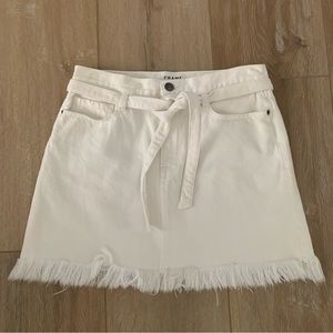 Frame denim white mini skirt